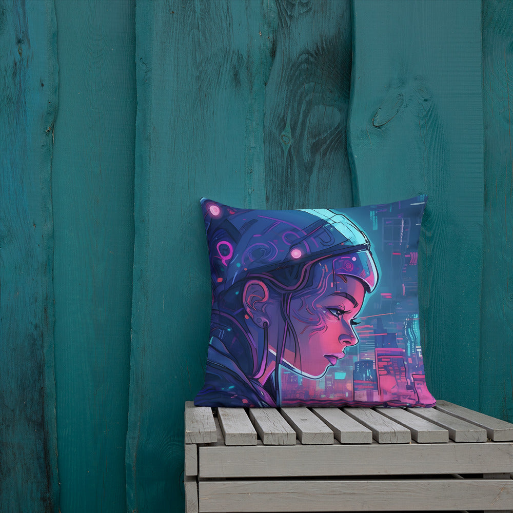 Glitch Goddess Premium Pillow