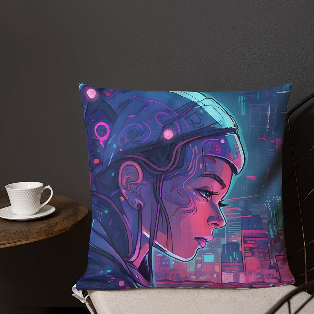 Glitch Goddess Premium Pillow