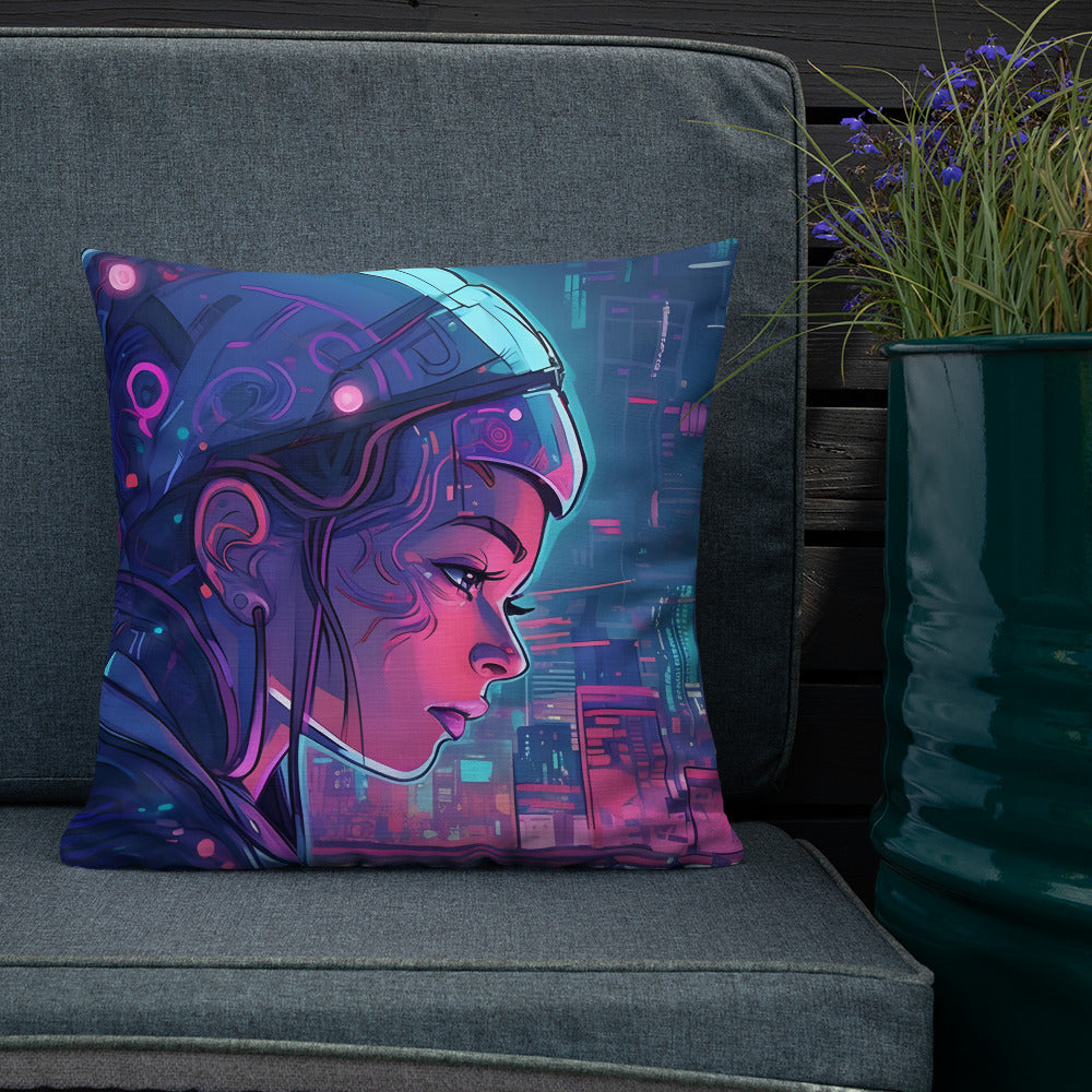 Glitch Goddess Premium Pillow