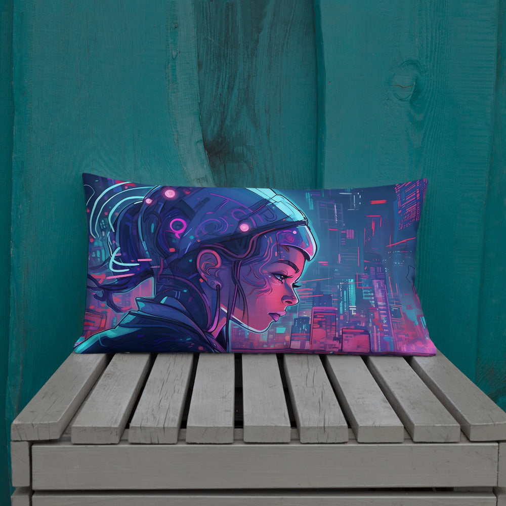 Glitch Goddess Premium Pillow