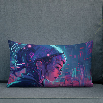 Glitch Goddess Premium Pillow