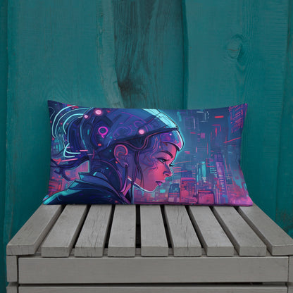 Glitch Goddess Premium Pillow