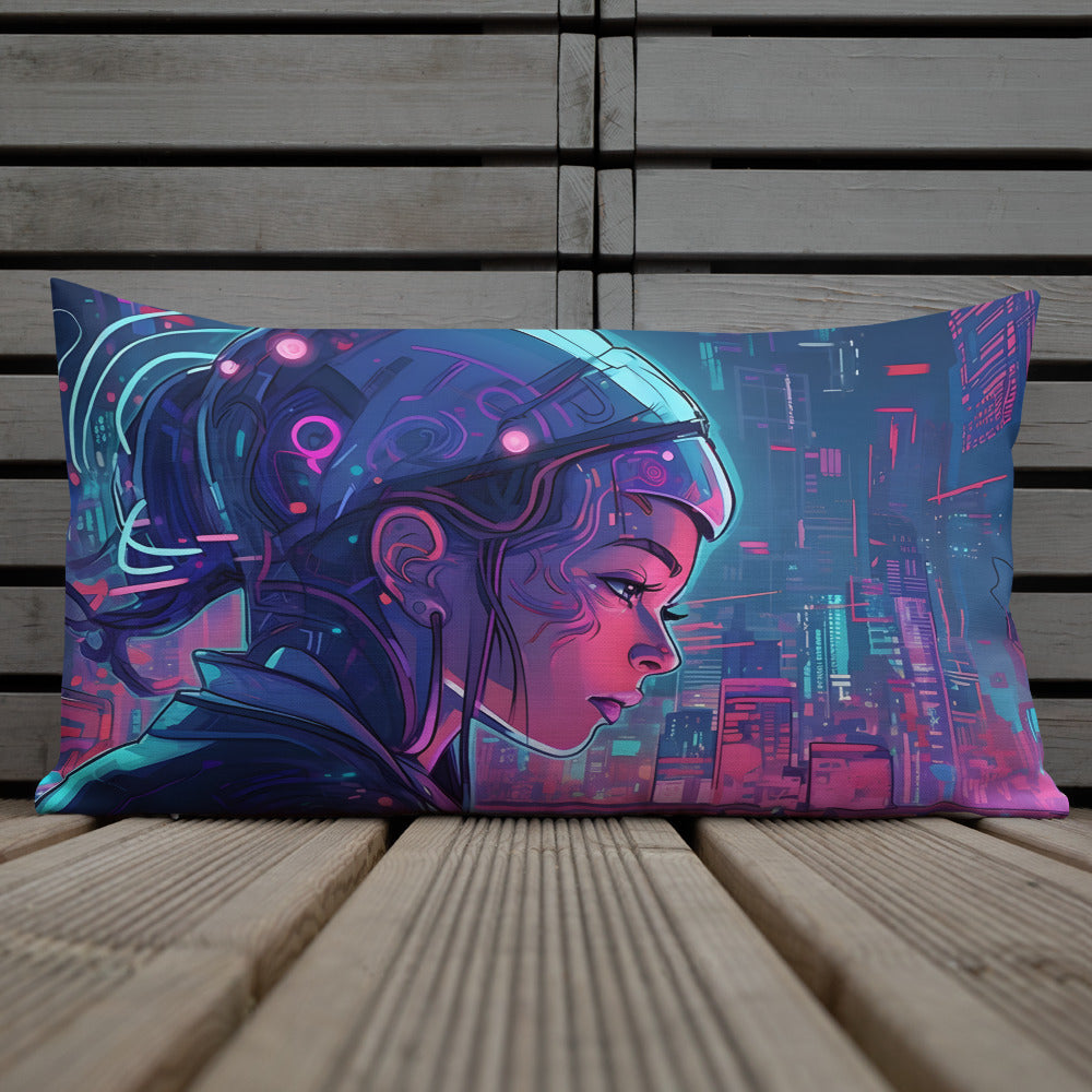 Glitch Goddess Premium Pillow