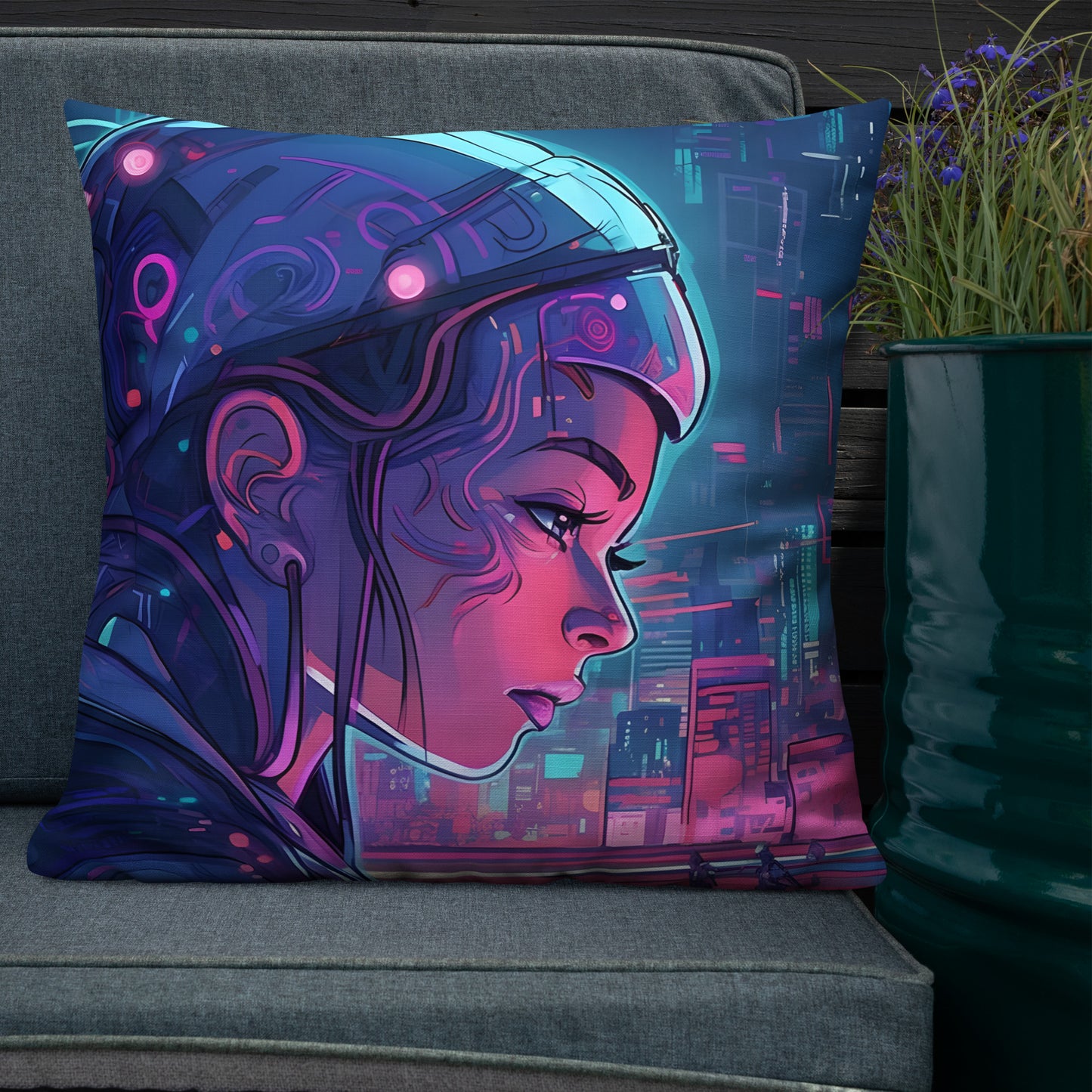 Glitch Goddess Premium Pillow