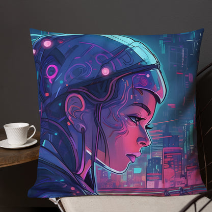 Glitch Goddess Premium Pillow