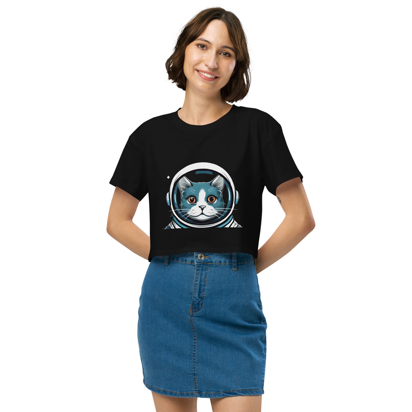 Spacecat Women’s crop top