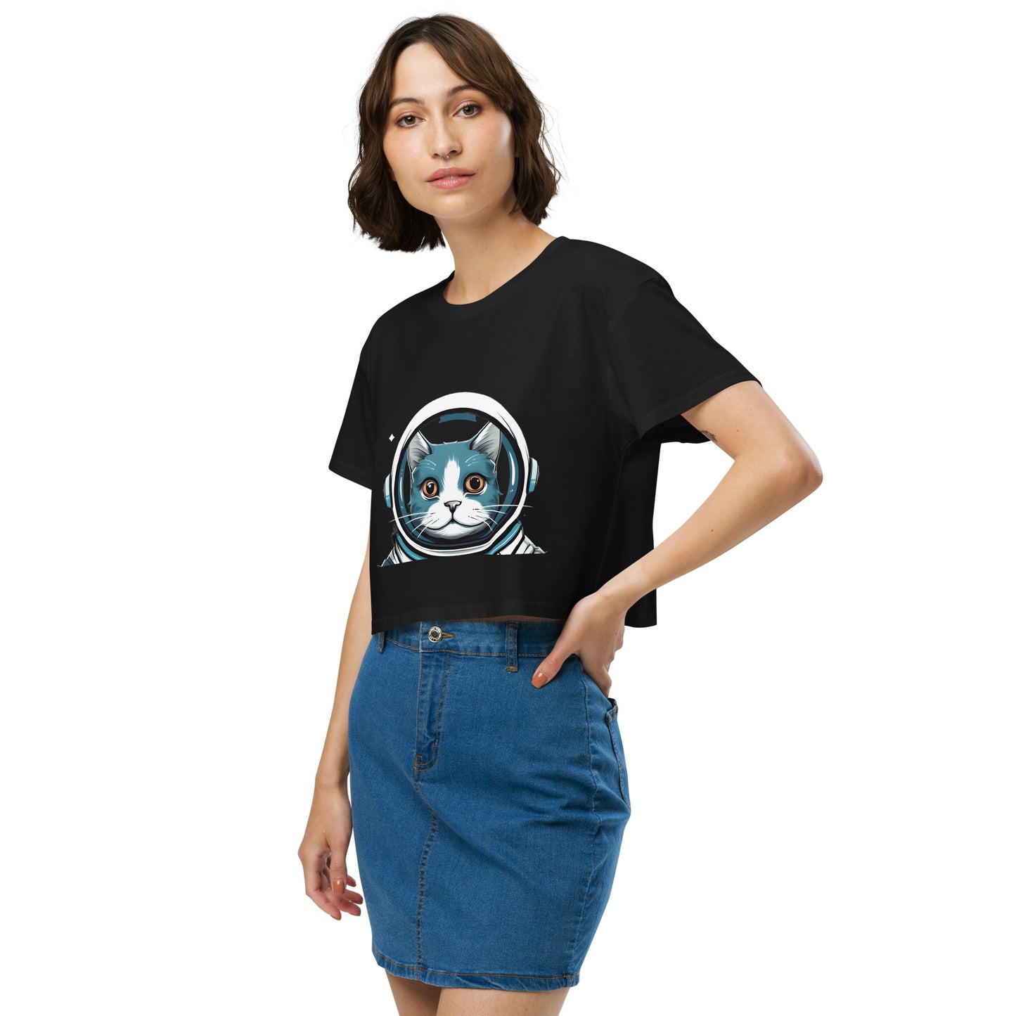 Spacecat Women’s crop top