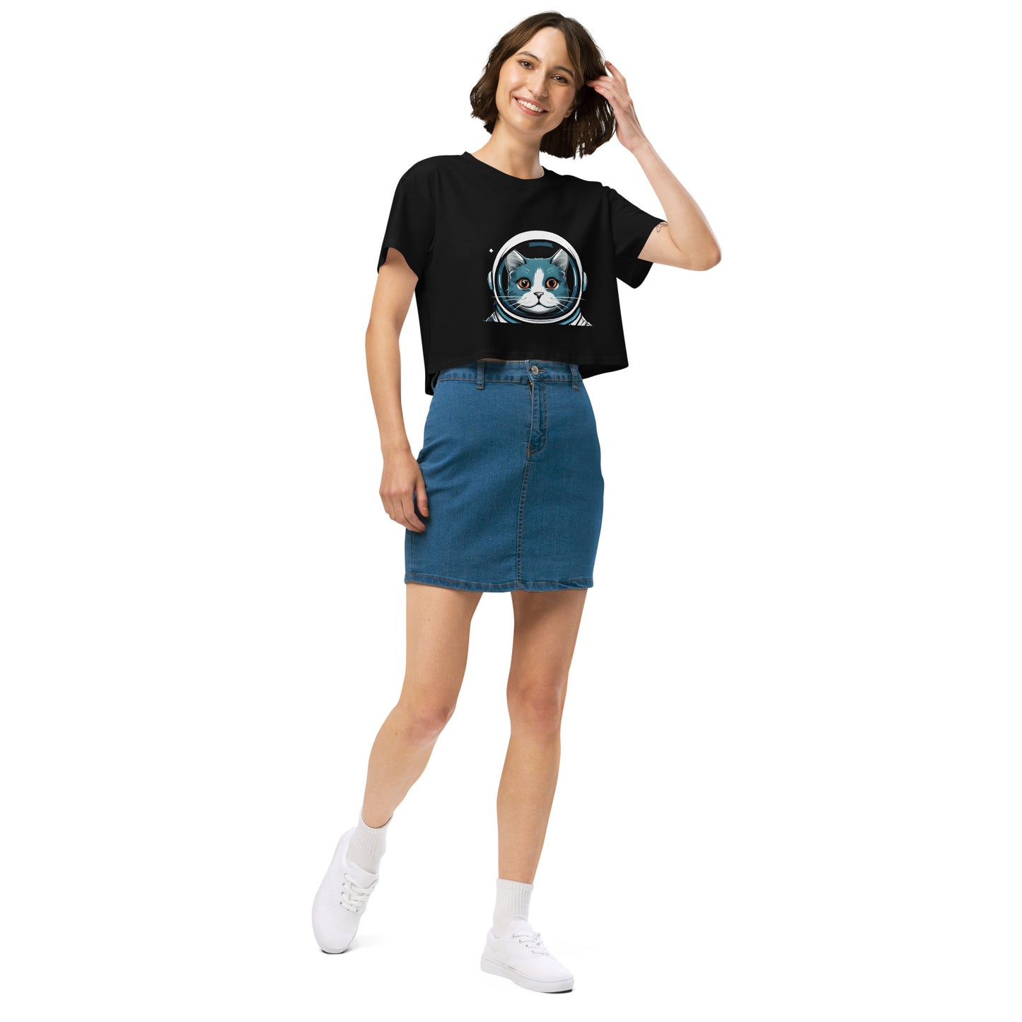 Spacecat Women’s crop top